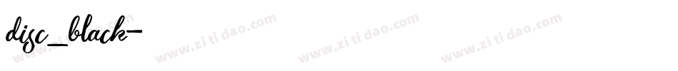 disc_black字体转换