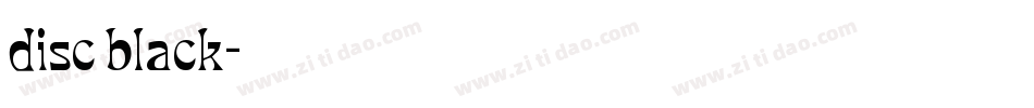 disc_black字体转换