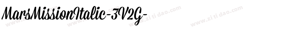 MarsMissionItalic-3V2G字体转换