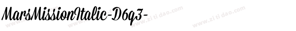 MarsMissionItalic-D6q3字体转换