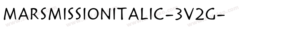 MarsMissionItalic-3V2G字体转换