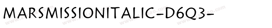 MarsMissionItalic-D6q3字体转换