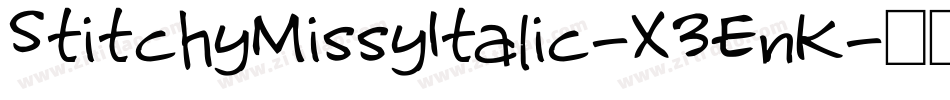 StitchyMissyItalic-X3EnK字体转换