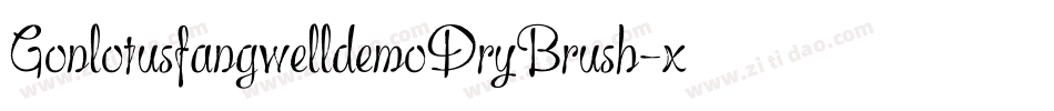 GonlotusfangwelldemoDryBrush-x3LdV字体转换