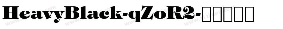 HeavyBlack-qZoR2字体转换