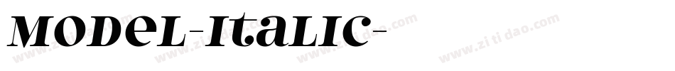 Model-Italic字体转换