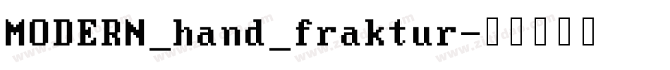 MODERN_hand_fraktur字体转换