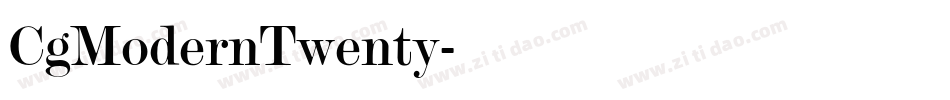 CgModernTwenty字体转换