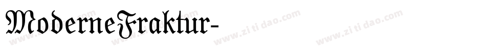 ModerneFraktur字体转换