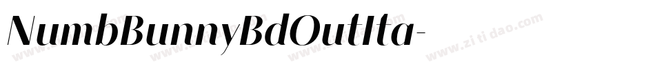 NumbBunnyBdOutIta字体转换