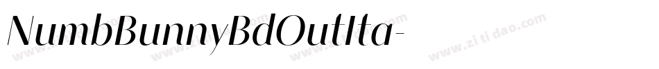 NumbBunnyBdOutIta字体转换
