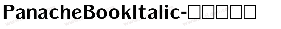 PanacheBookItalic字体转换