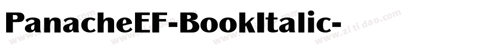 PanacheEF-BookItalic字体转换