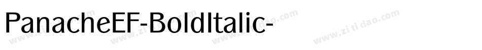 PanacheEF-BoldItalic字体转换