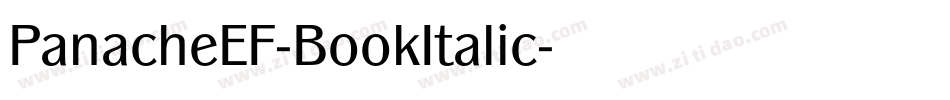 PanacheEF-BookItalic字体转换