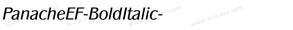 PanacheEF-BoldItalic字体转换