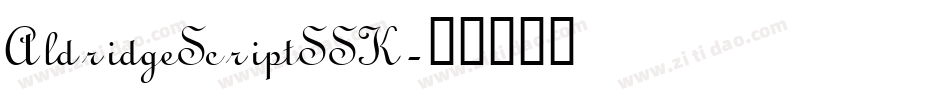 AldridgeScriptSSK字体转换