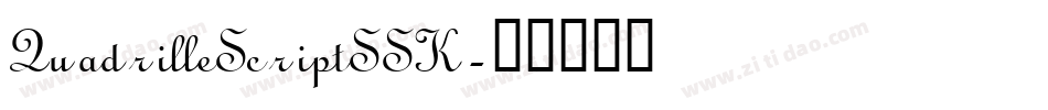 QuadrilleScriptSSK字体转换