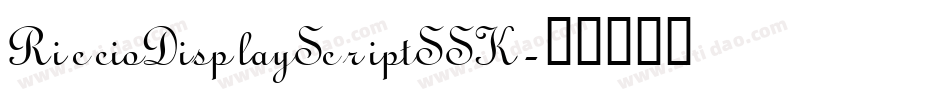 RiccioDisplayScriptSSK字体转换
