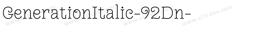 GenerationItalic-92Dn字体转换