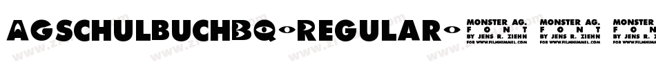 AGSchulbuchBQ-Regular字体转换