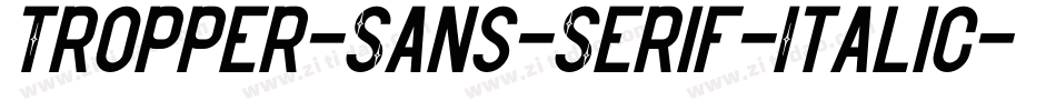 Tropper-Sans-Serif-Italic字体转换