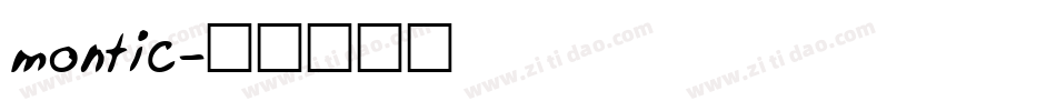 montic字体转换
