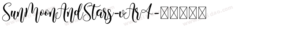SunMoonAndStars-vAr4字体转换