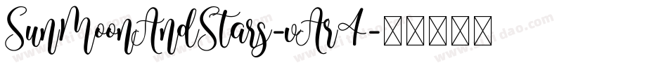 SunMoonAndStars-vAr4字体转换