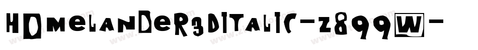 Homelander3DItalic-z899w字体转换