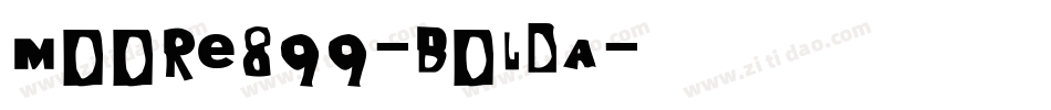 Moore899-BoldA字体转换