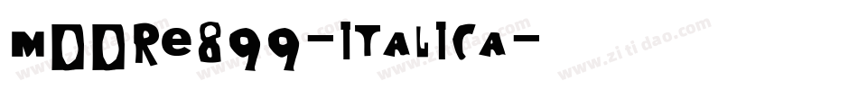 Moore899-ItalicA字体转换