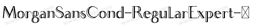 MorganSansCond-RegularExpert字体转换
