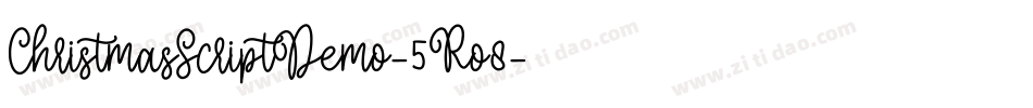 ChristmasScriptDemo-5Ro8字体转换