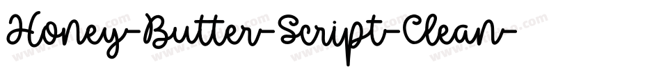 Honey-Butter-Script-Clean字体转换
