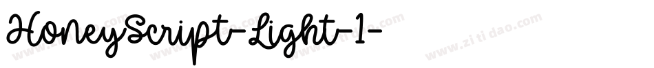 HoneyScript-Light-1字体转换