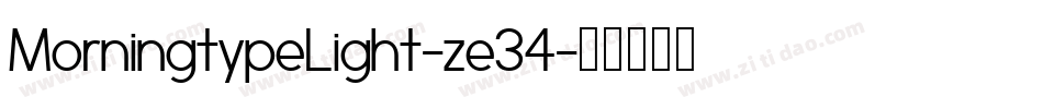 MorningtypeLight-ze34字体转换