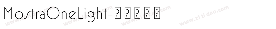 MostraOneLight字体转换