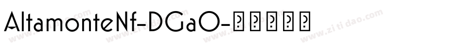 AltamonteNf-DGa0字体转换