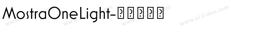 MostraOneLight字体转换
