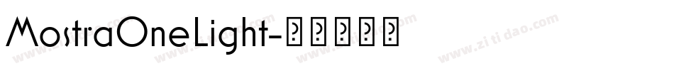 MostraOneLight字体转换