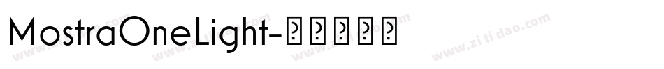 MostraOneLight字体转换