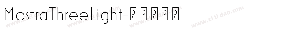 MostraThreeLight字体转换