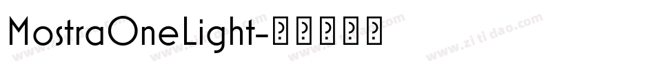 MostraOneLight字体转换