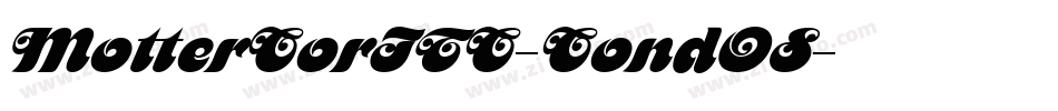 MotterCorITC-CondOS字体转换