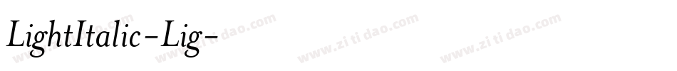 LightItalic-Lig字体转换