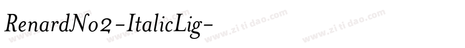 RenardNo2-ItalicLig字体转换