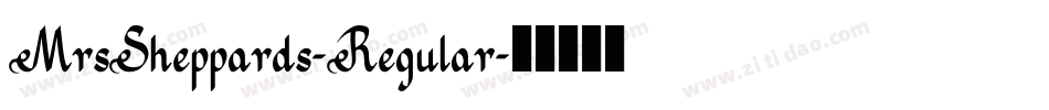 MrsSheppards-Regular字体转换