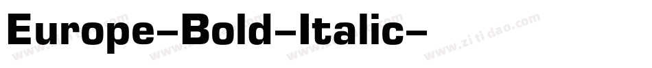 Europe-Bold-Italic字体转换