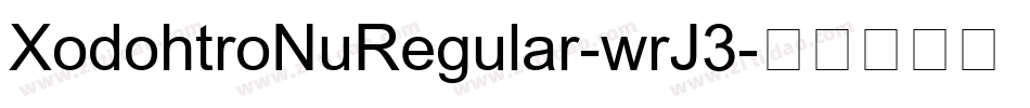XodohtroNuRegular-wrJ3字体转换